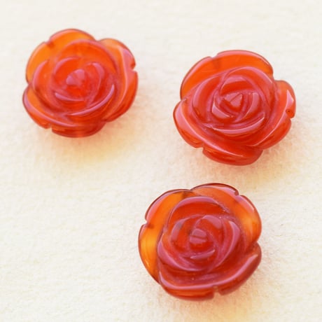 ハンドカービング「ROSE」【カーネリアン(小)】