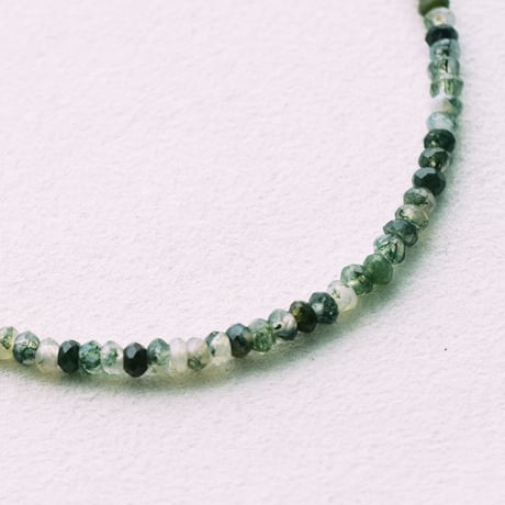 グリーンモスアゲート 3×4mm ボタンカット