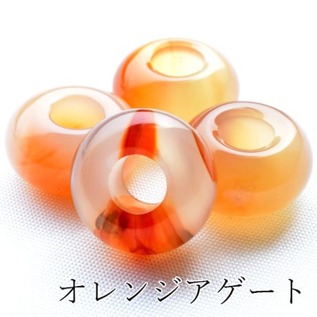 【全7種類】ドーナツ(大) 2個入 天然石 大穴ビーズ 約14mm 穴約5.5mm パワーストーン