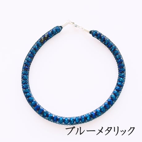 【全３色】クリスタルメッシュブレスレット