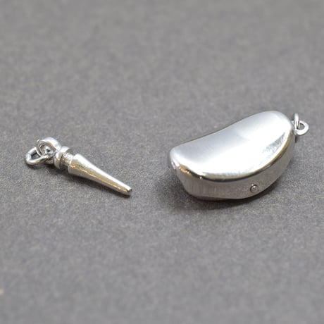 SILVER925　ビーンズクラスプ　大　8×17ｍｍ　【1個】