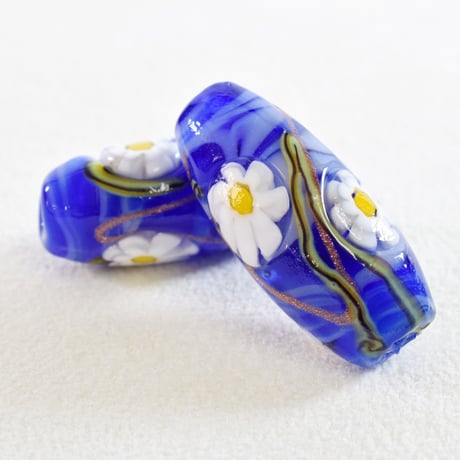 【ベネチアン】　ナツメ　約26mm 　花模様