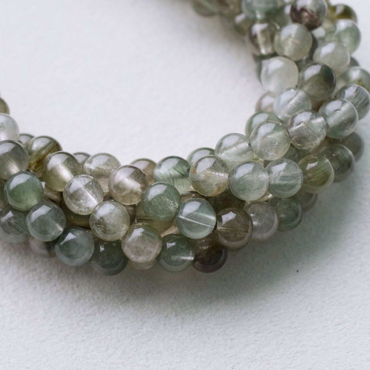 超希少‼️グリーンルチルクォーツの丸玉 グリーンルチルクォーツ 7mm (丸玉) | beads lot