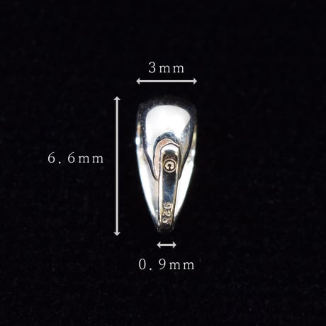 【特許取得商品】SILVER925　特許バチカン　6.6×3mm　<1個>