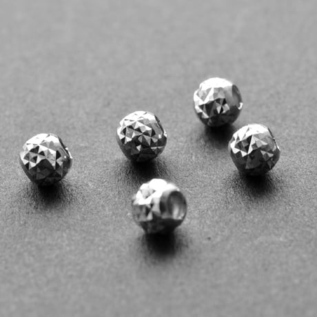 シルバー925 ダイヤモンドカットビーズ【5mm・5個】