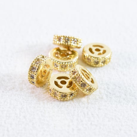 ミル打ちジルコニア　ロンデル6.5×2.5mm　6個