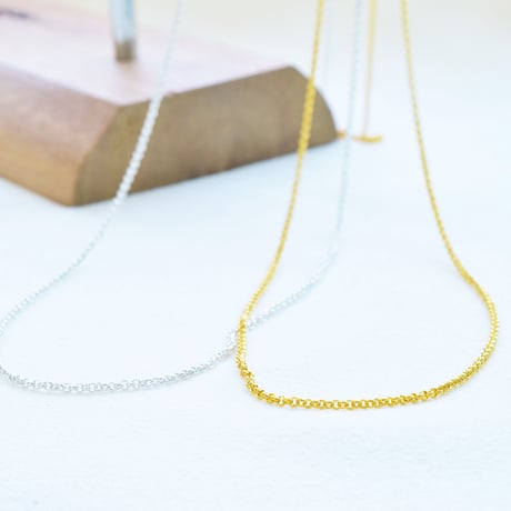 【全2色】スライドボール チェーンネックレス 60cm 3本セット