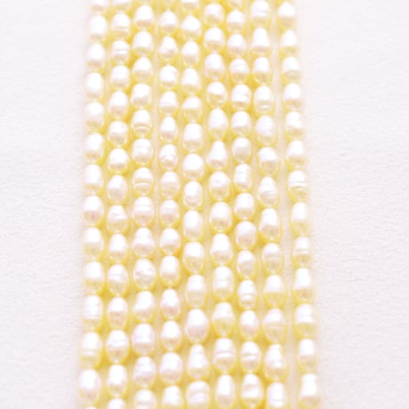 淡水パール オレンジ ゴールド ライス 6.5～7mm