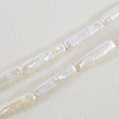 淡水パール　ホワイト　スティック　約22～23mm