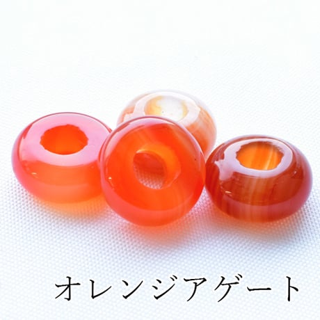 【全7種類】ドーナツ(小) 4個入 天然石 大穴ビーズ 約10.5mm 穴約4mm パワーストーン
