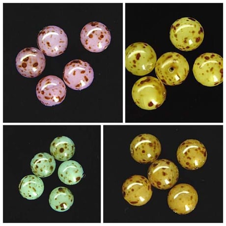 【全４色】チェコ製 マーブル ８mm　５０個