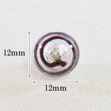 【ベネチアン】　ラ・ペルラ　シルバーフォイル　約12ｍｍ
