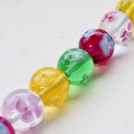 【全４色】チェコ製 フローラ １４mm　１個