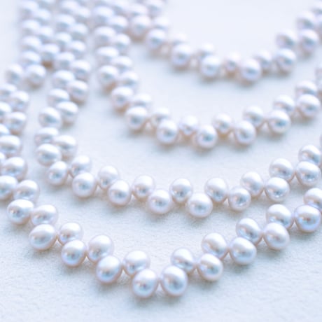 淡水パール シルバーグレー ドロップ 4.5～5mm