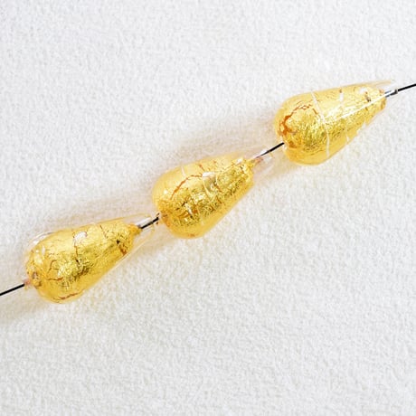 【ベネチアン】   ドロップ　 ゴールドフォイル 　約20mm