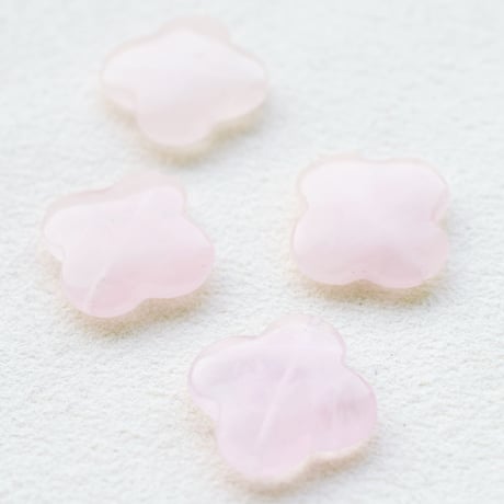 4ペタル 花 16mm【ローズクォーツ】1個