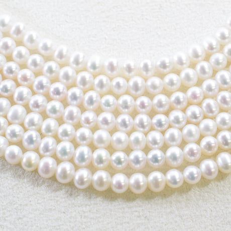 淡水パール セミラウンド 約3.5～4.5mm 【40cm】