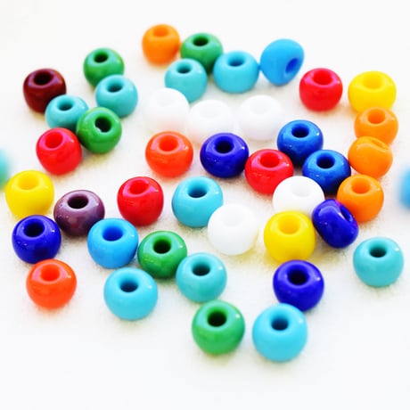 チェコ製ガラスビーズ オパックミックス 1/0 50g