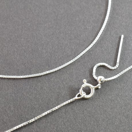 SILVER925　スライドピンチェーン　ボックス　0.9mm幅　50cm