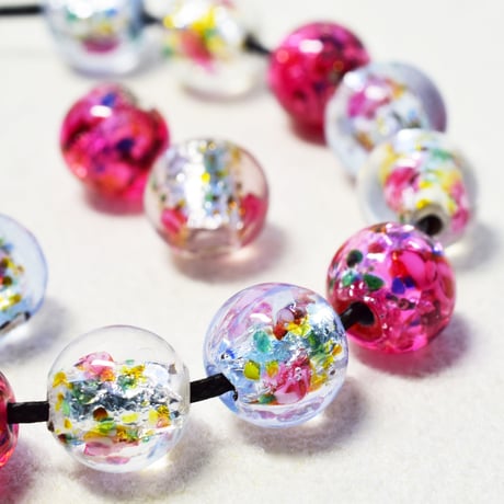 【全４色】チェコ製 ランプビーズ <ホイル> ８mm玉　５個