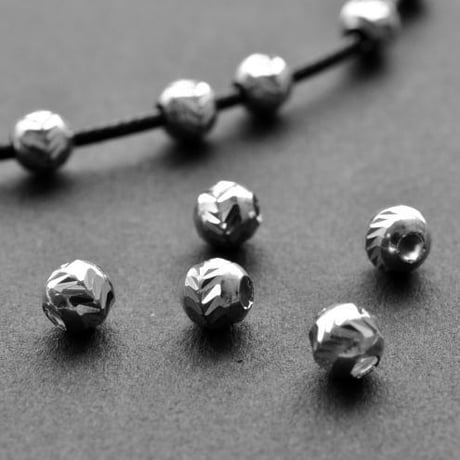 シルバー925 ダイヤゴナルビーズ【5mm・10個】