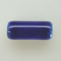 陶ビーズ・筒・無地5×15mm 紺・10個