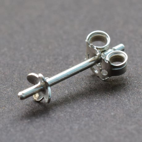 シルバー925  片穴用フラワーピアス(キャッチ付)14mm　【1ペア】
