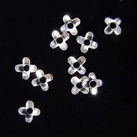 シルバー925  フラワーキャップ4mm【4個】
