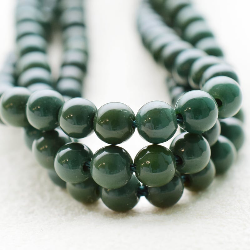 和田碧玉　アクセサリー　グリーンジャスパー グリーンジャスパー4mm(丸玉) | beads lot