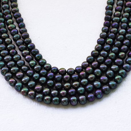 淡水パール ブラック 丸 5～5.5mm