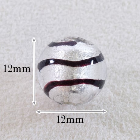 【ベネチアン】　ラ・ペルラ　シルバーフォイル　約12ｍｍ