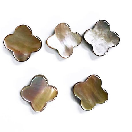 シェルビーズ ブラウンシェル 4ペタル  13×13mm 4コ