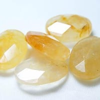 イエロークォーツ　オーバルカット15×20mm【1個】