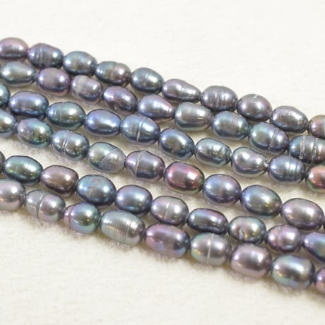 淡水パール　ピーコック　ライス　約5.5～6mm　【36cm】