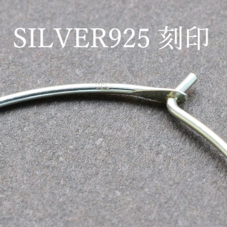 シルバー925 フープピアス30mm【3ペア】