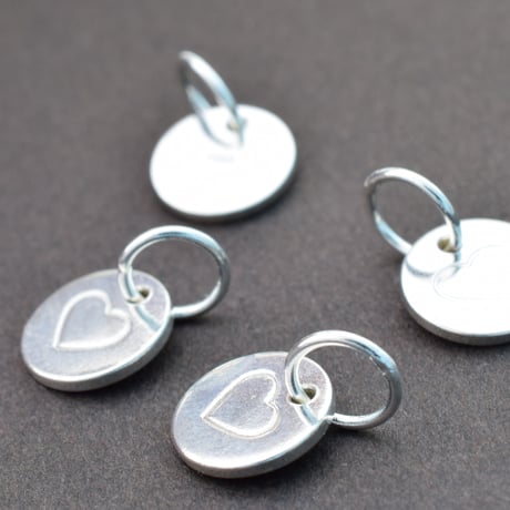 シルバー925 ハートプレート【3個】
