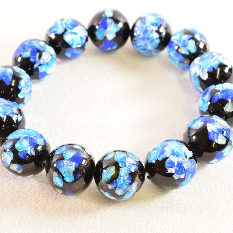 ガラスのホタルイカ ホタルガラス（琉球ガラス）16mm | beads lot