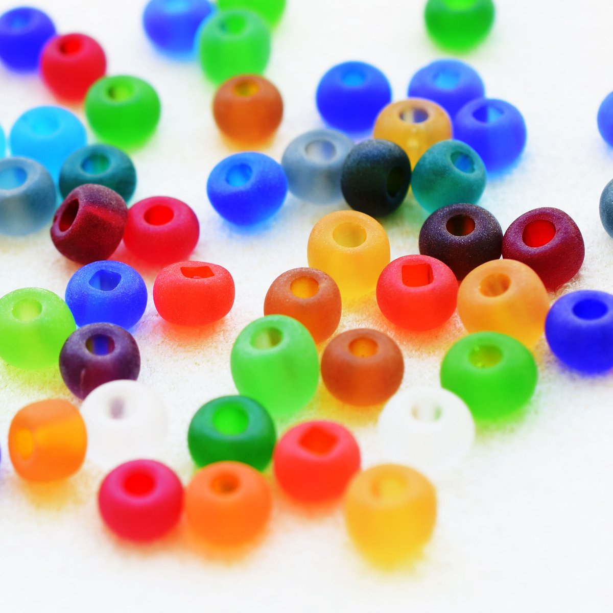 チェコ製ガラスビーズ フロストミックス 4/0 50g | beads lot