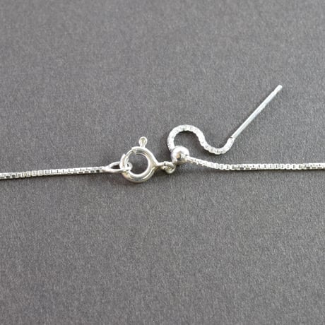 SILVER925　スライドピンチェーン　ボックス　0.9mm幅　50cm