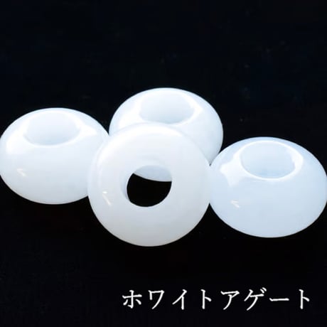 【全7種類】ドーナツ(小) 4個入 天然石 大穴ビーズ 約10.5mm 穴約4mm パワーストーン