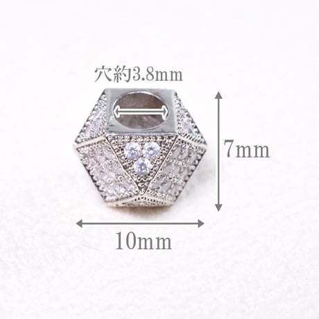 ミル打ちジルコニア　ポリへドロン10×7mm　2個