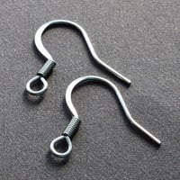 ステンレス製　フックピアス(フラット)【10ペア】