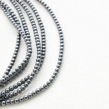 ヘマタイト 2mm (丸玉)