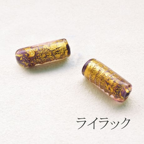 ベネチアン 円筒 10.5×25mm Gフォイル 1個"