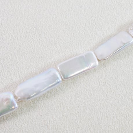 淡水パール　グレー　ロングスクエア　約19～26mm