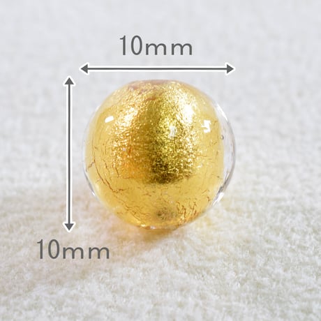 【ベネチアン】　ラウンド　 ゴールドフォイル 　約10mm