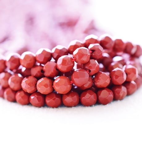 レッドジャスパー ファセットカット 3mm