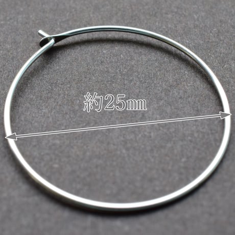 シルバー925 フープピアス25mm【3ペア】
