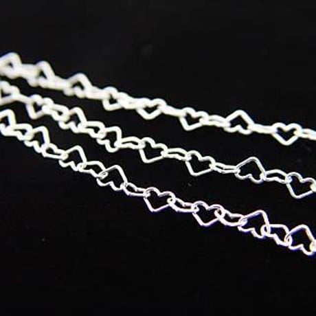 シルバー925　ハートチェーン 4mm×3㎜ 50cm 1本