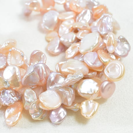 淡水パール　ピンク　ケシ　7×11mm　【40㎝】　【9㎝】
